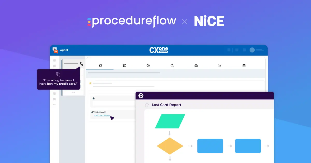 Procedureflow Announces NiCE CXone Integration to Deliver Real-Time Visual Guidance for Contact Center Agents