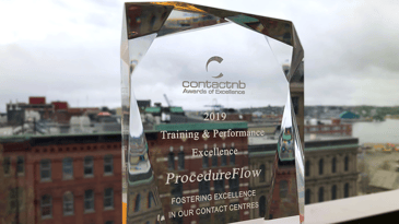 Training & Performance Excellence award from ContactNB